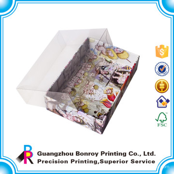 High Quality Custom Paperboard Empty Chocolate Box with Clear Lid